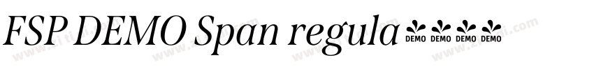 FSP DEMO Span regula字体转换